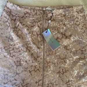 Pink Leopard Print Mini Skirt